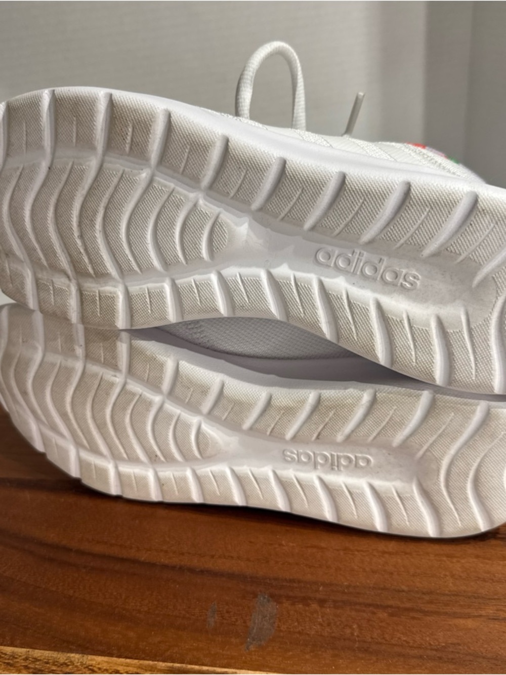 Adidas Cloudfoam Pure Running Shoe Womens Size 8 US White Purple Orange Green - Picture 10 of 10